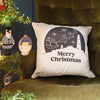 St Mary’s Lighthouse at Christmas Eco Cushion