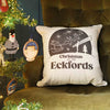 Personalised Angel of the North Eco Christmas Cushion