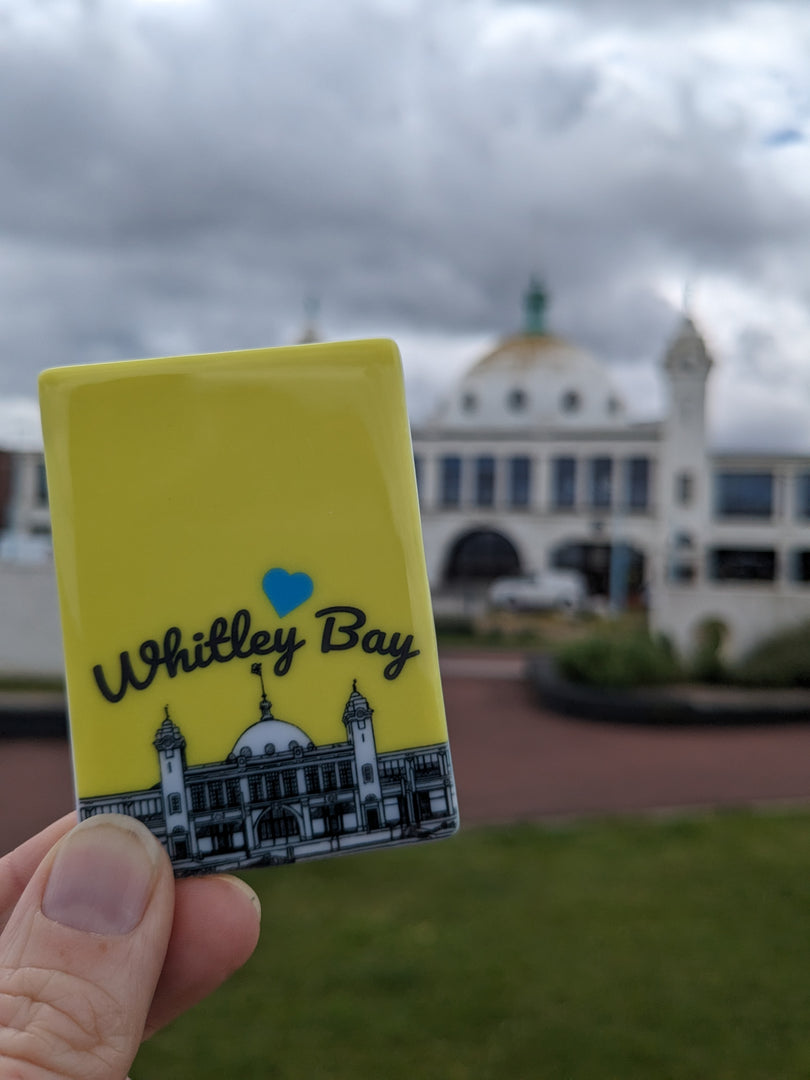 I ❤️ Whitley Bay - Spanish City ceramic magnet