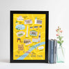 Newcastle City Centre Map print