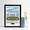 Spanish City Vintage Style print