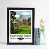 Fountains Abbey Vintage Style Print