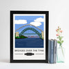 Bridges over the Tyne Vintage Style Print