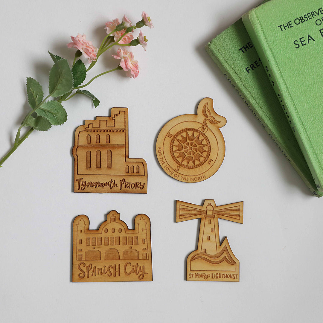 Eco Friendly wooden magnets.